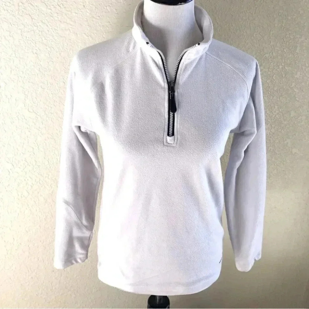 Boulder Gear Ski Wear Outdoors 1/4 Quarter Zipper Fleece White: XL